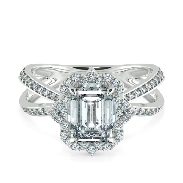 Nhẫn kim cương Shape of Emerald NKC8207